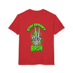 Stay Spooky Bruh T-Shirt | Skeleton Hand Halloween Graphic