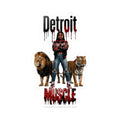 Detroit Muscle sticker | lion and tiger streetwear design, kiss-cut
