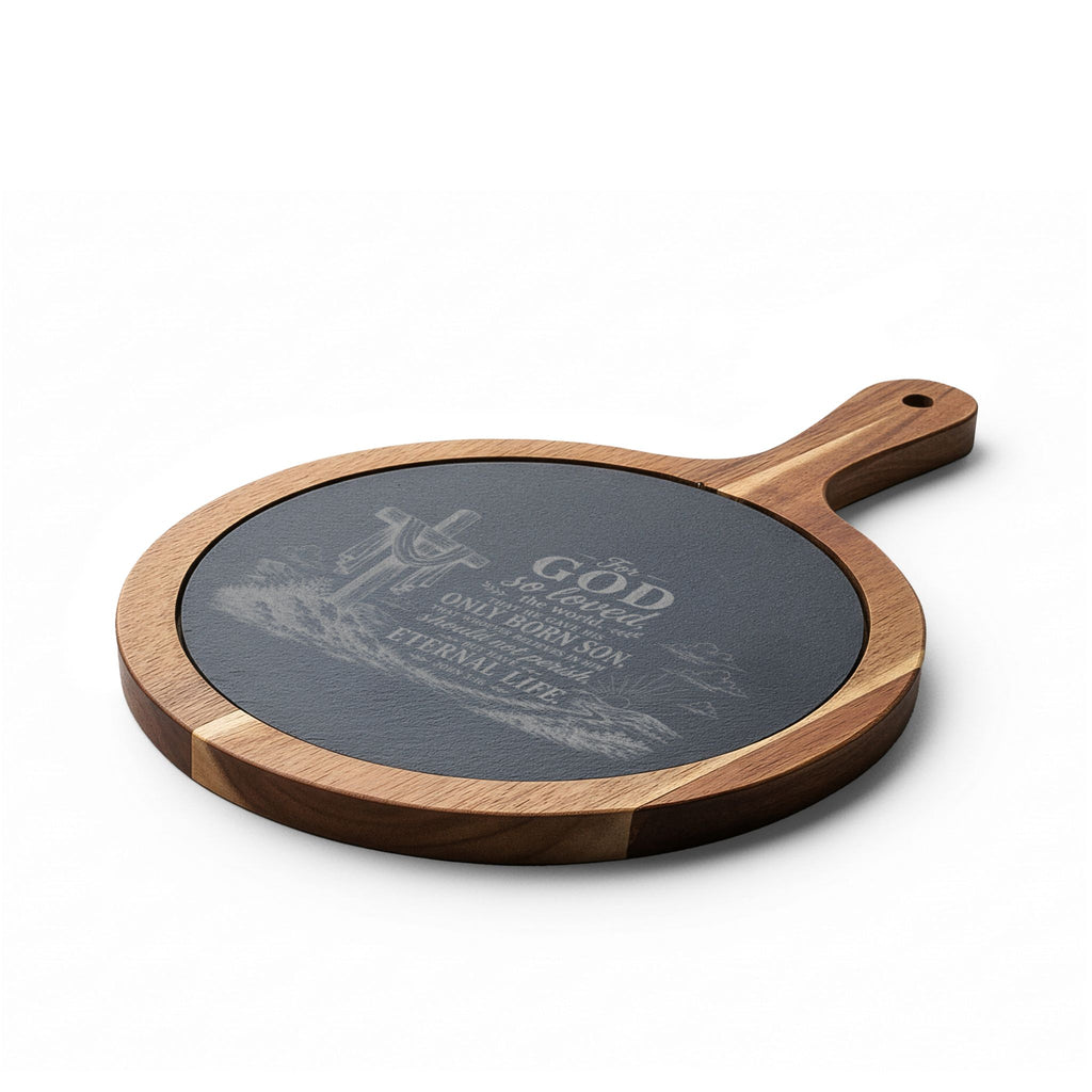Christian Scripture Engraved Charcuterie Board | Cheese Set