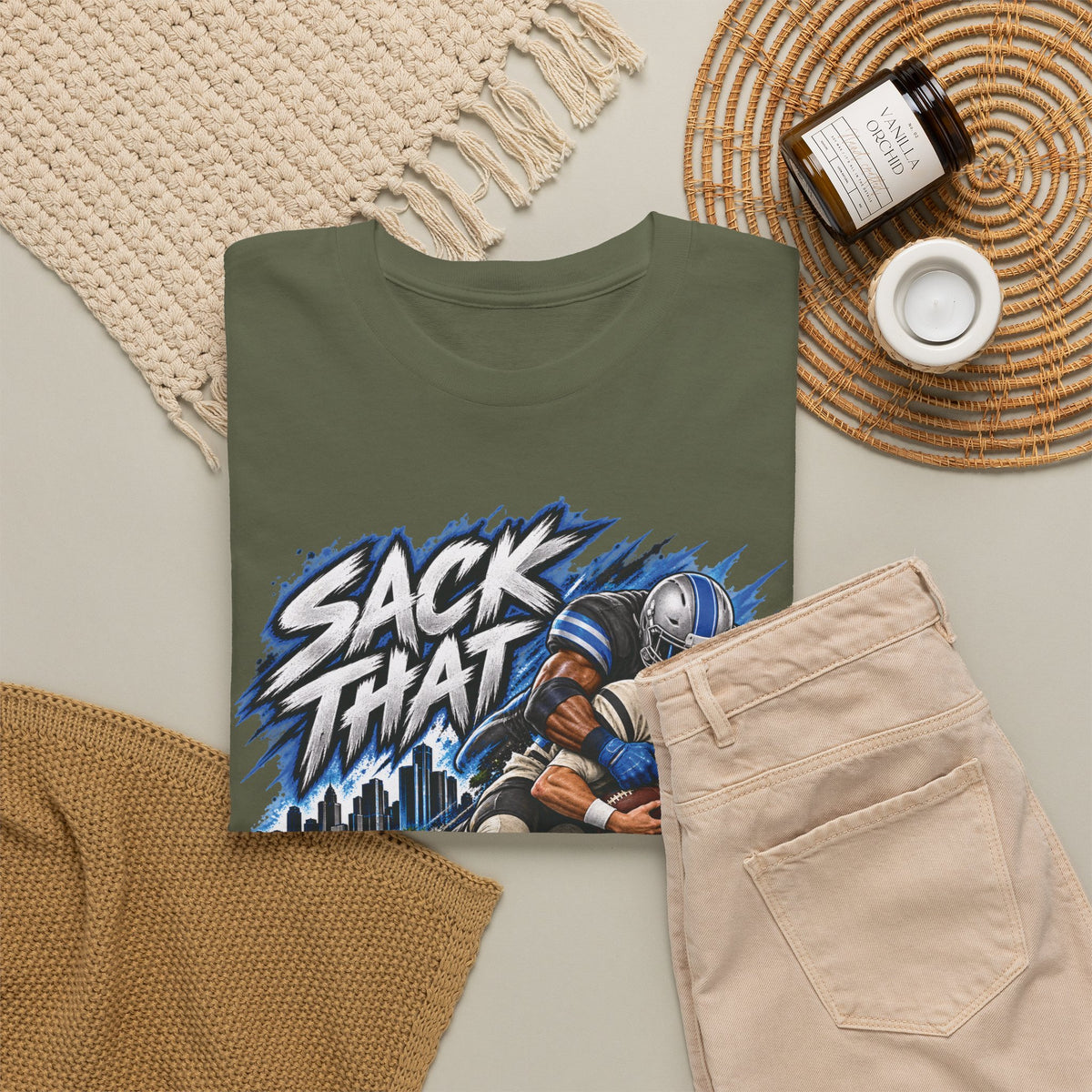 Sack That MF Lions football Graphic T-Shirt
