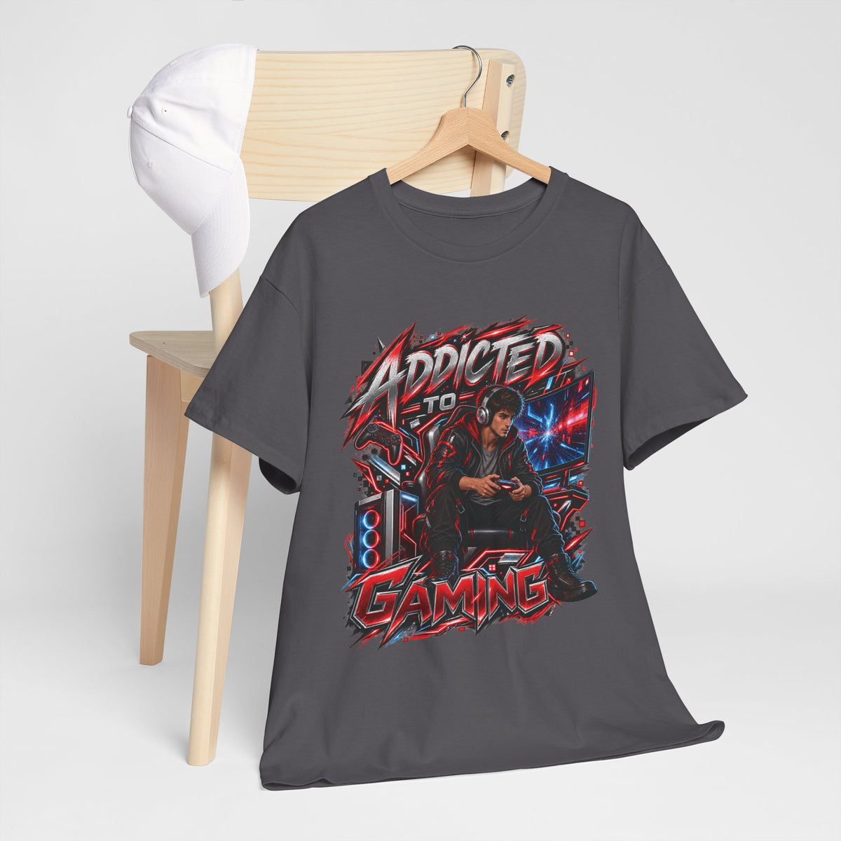 Addicted to Gaming Graphic T-Shirt
