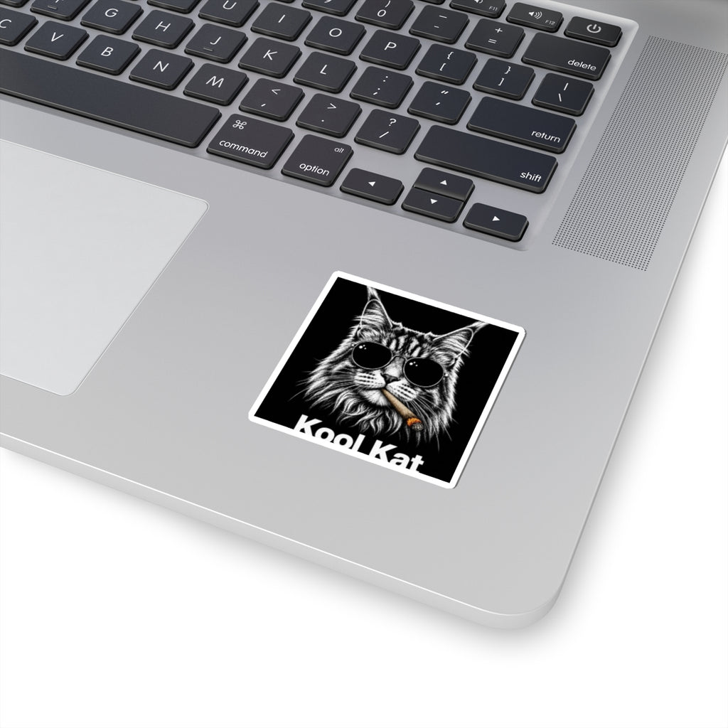 Kool Kat cat with sunglasses and cigar Sticker | Kiss-Cut Sticker