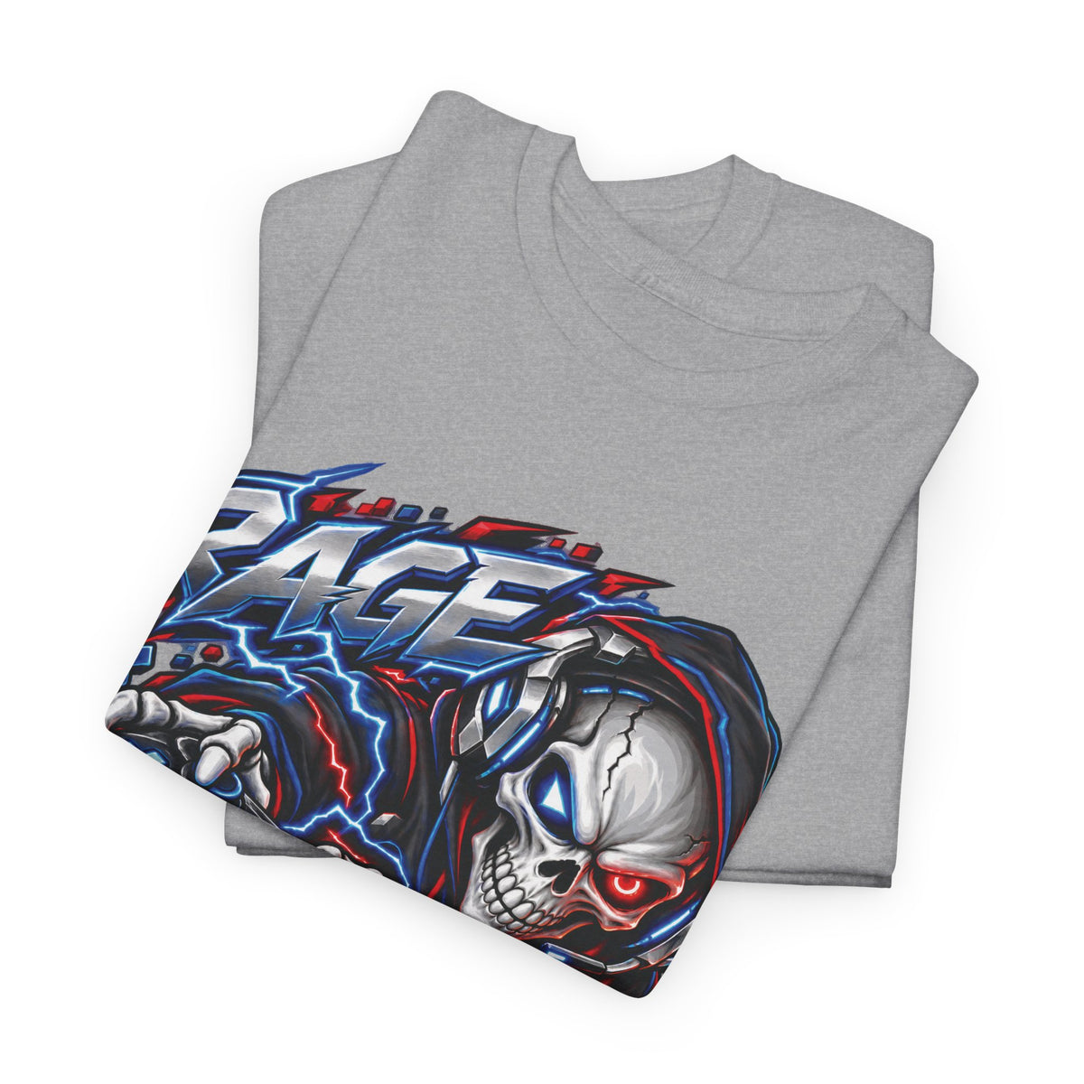 Rage Mode Gamer Skull Graphic T-Shirt