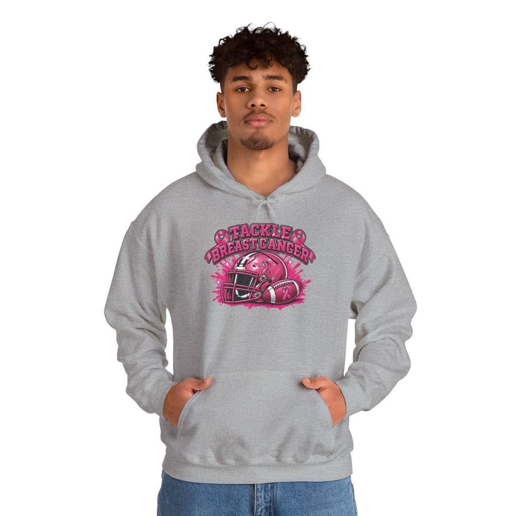 Tackle Breast Cancer Football Helmet Hoodie | Breast Cancer Awareness Sweatshirt