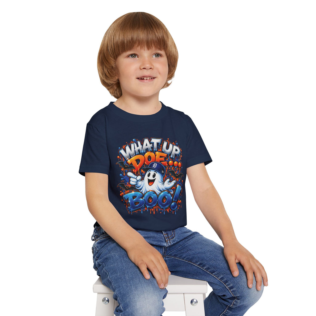 What Up Doe Boo Ghost Toddler T-shirt | Halloween Cute Ghost Tee