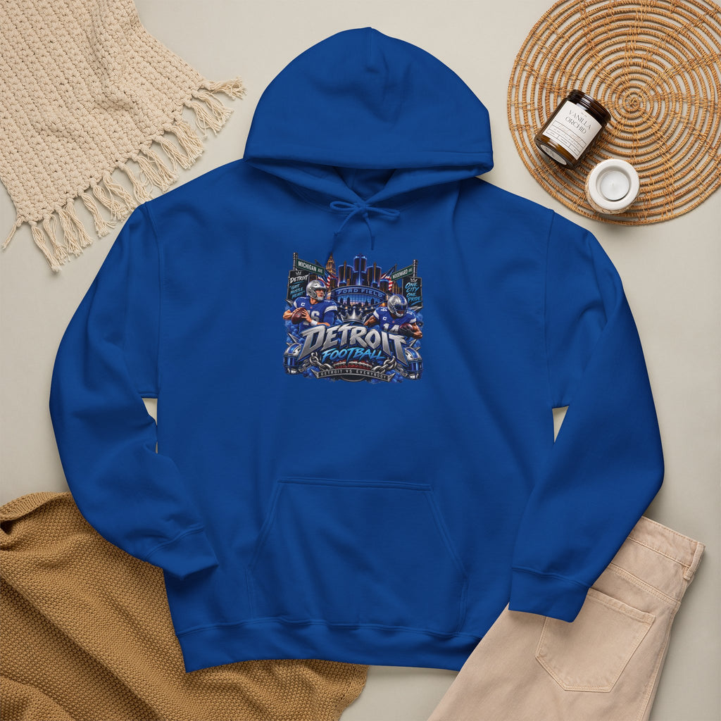 Detroit Skyline Collage Hoodie | Motor City Landmarks sweatshirt