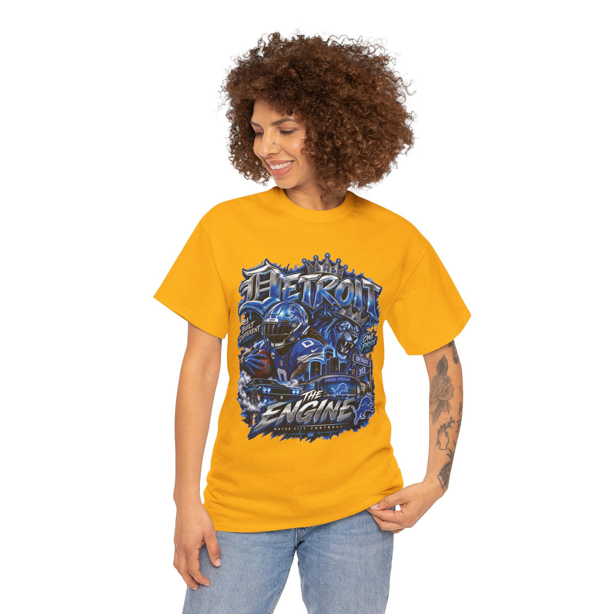 Detroit The Engine T-Shirt | Motor City Blue Graphic Tee