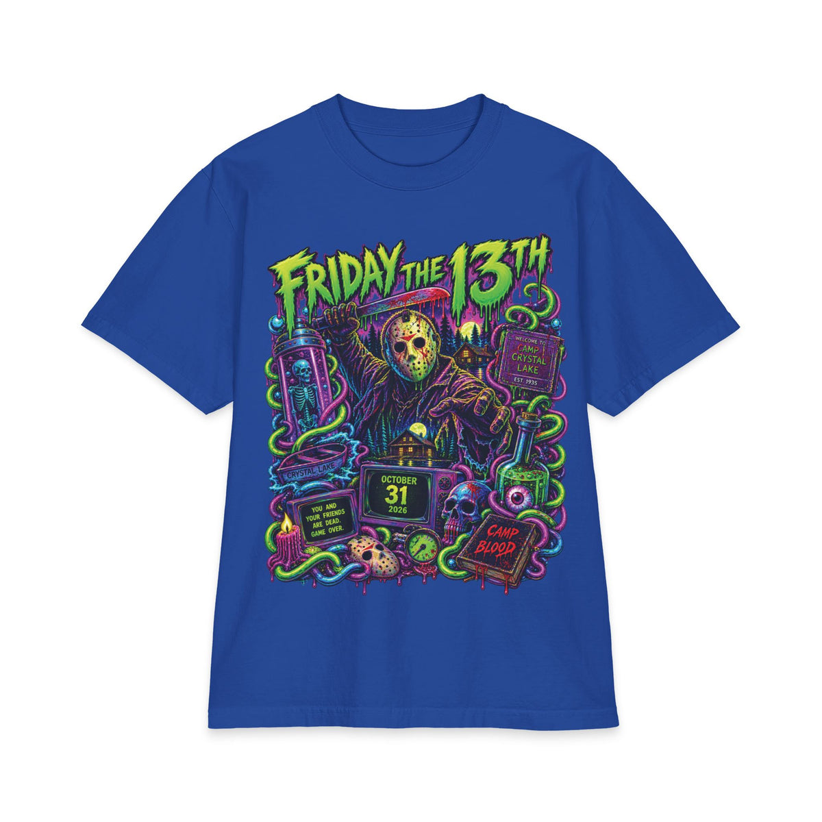Friday the 13th Horror Graphic T-Shirt | Jason Masked Killer Tee