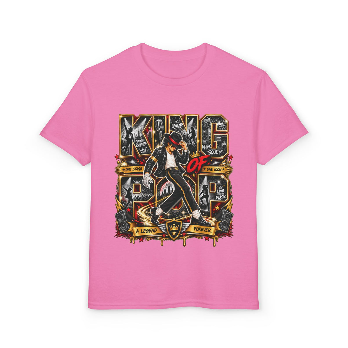 King of Pop Michael Jackson design Youth T-Shirt | Retro Music Dance Tee