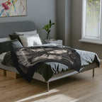 Malone Singer Portrait Blanket | Music Notes Microfiber Throw