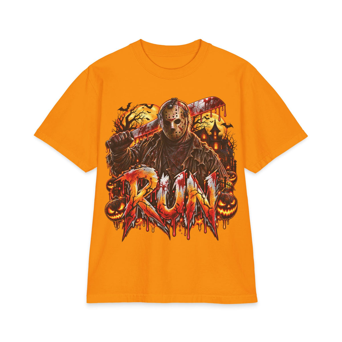 Jason Voorhees horror graphic T-Shirt | RUN bloody slasher design