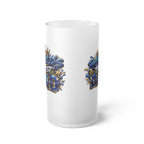 Worlds Best Dad Coldest Bud Frosted Glass Beer Mug | Beer Stein Style, Illustrated Typography