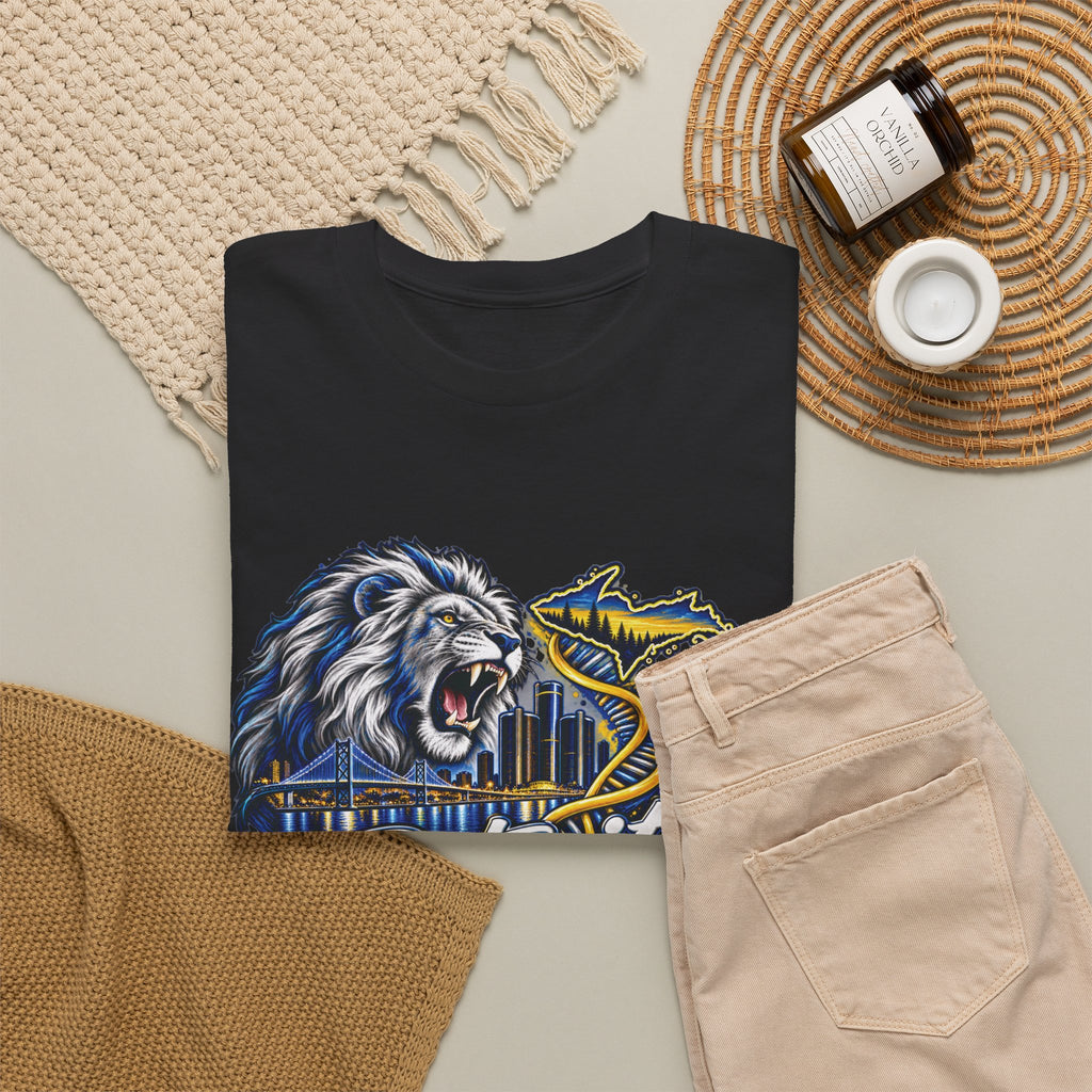 Detroit Michigan Lion Cityscape Graphic T-Shirt