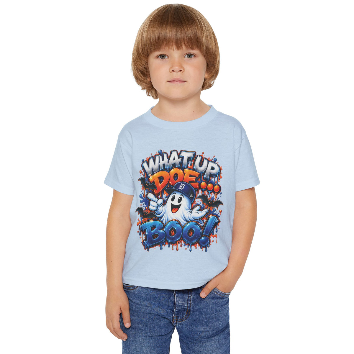 What Up Doe Boo Ghost Toddler T-shirt | Halloween Cute Ghost Tee