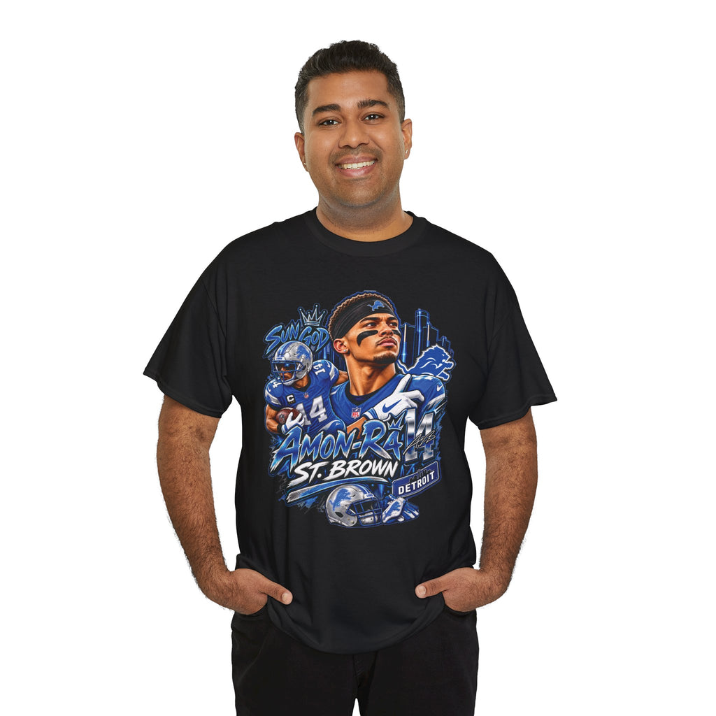 Amon-Ra St. Brown Detroit Football Tee | NFL Lions Player Graphic