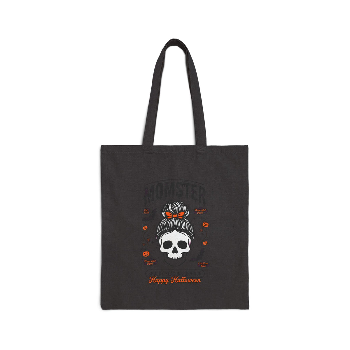 Momster Skull Mom Tote bag | Halloween Momster Canvas Tote, Spooky Mom Shopper
