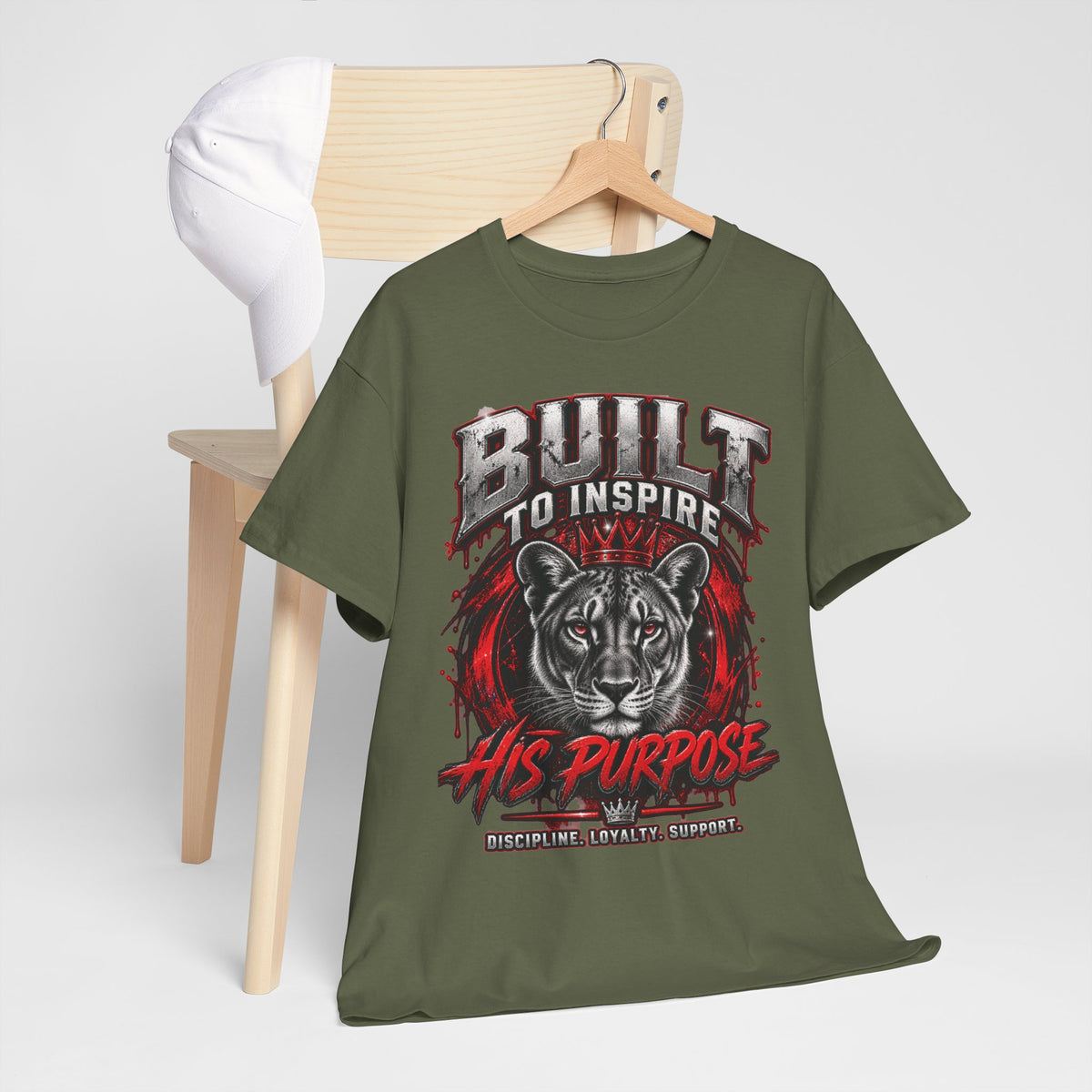 Built to Inspire His Purpose Couples Tiger Graphic T-Shirt