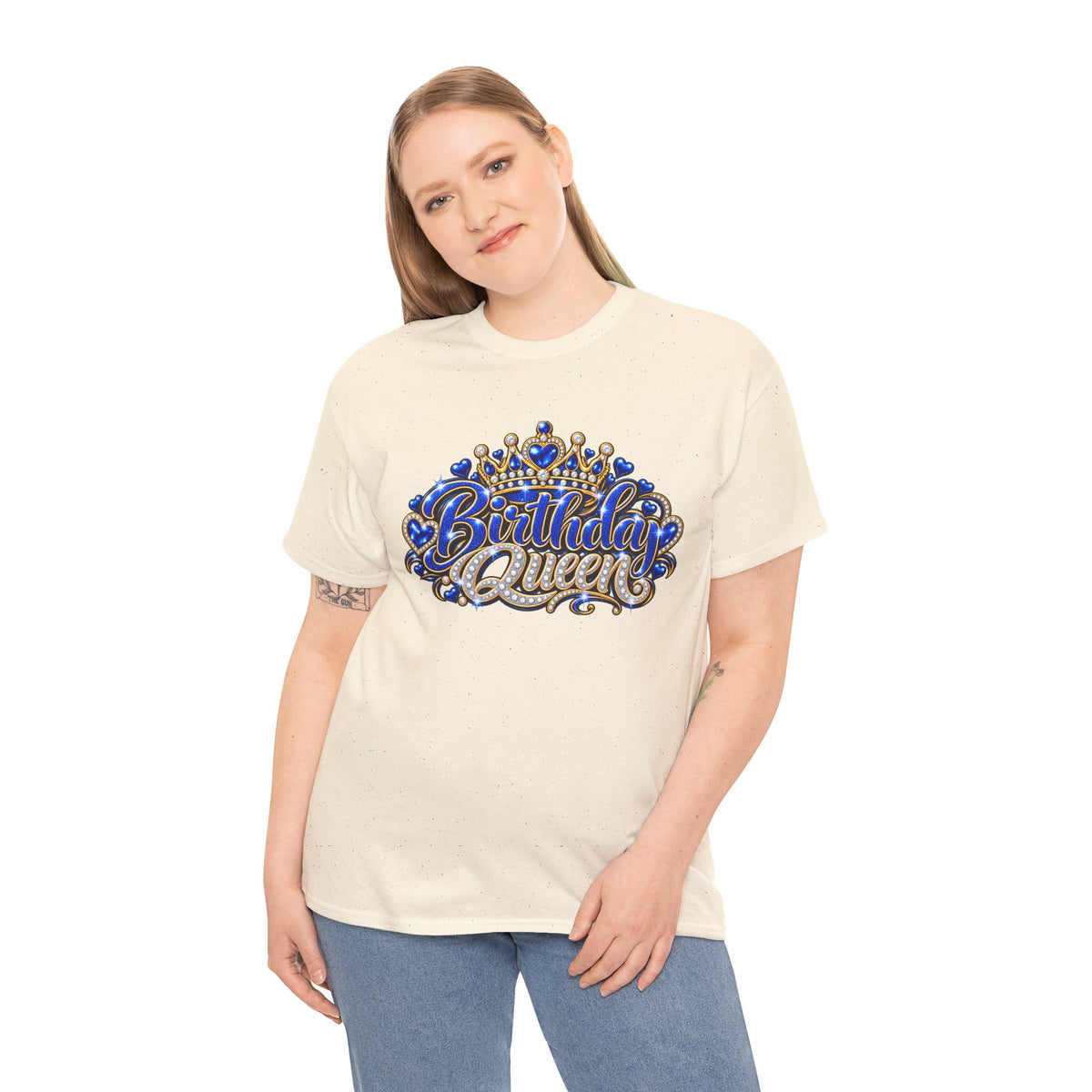 Birthday Blue Queen Crown Graphic Tee