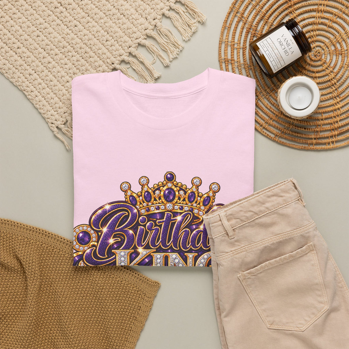 Birthday King Crown Graphic T-Shirt
