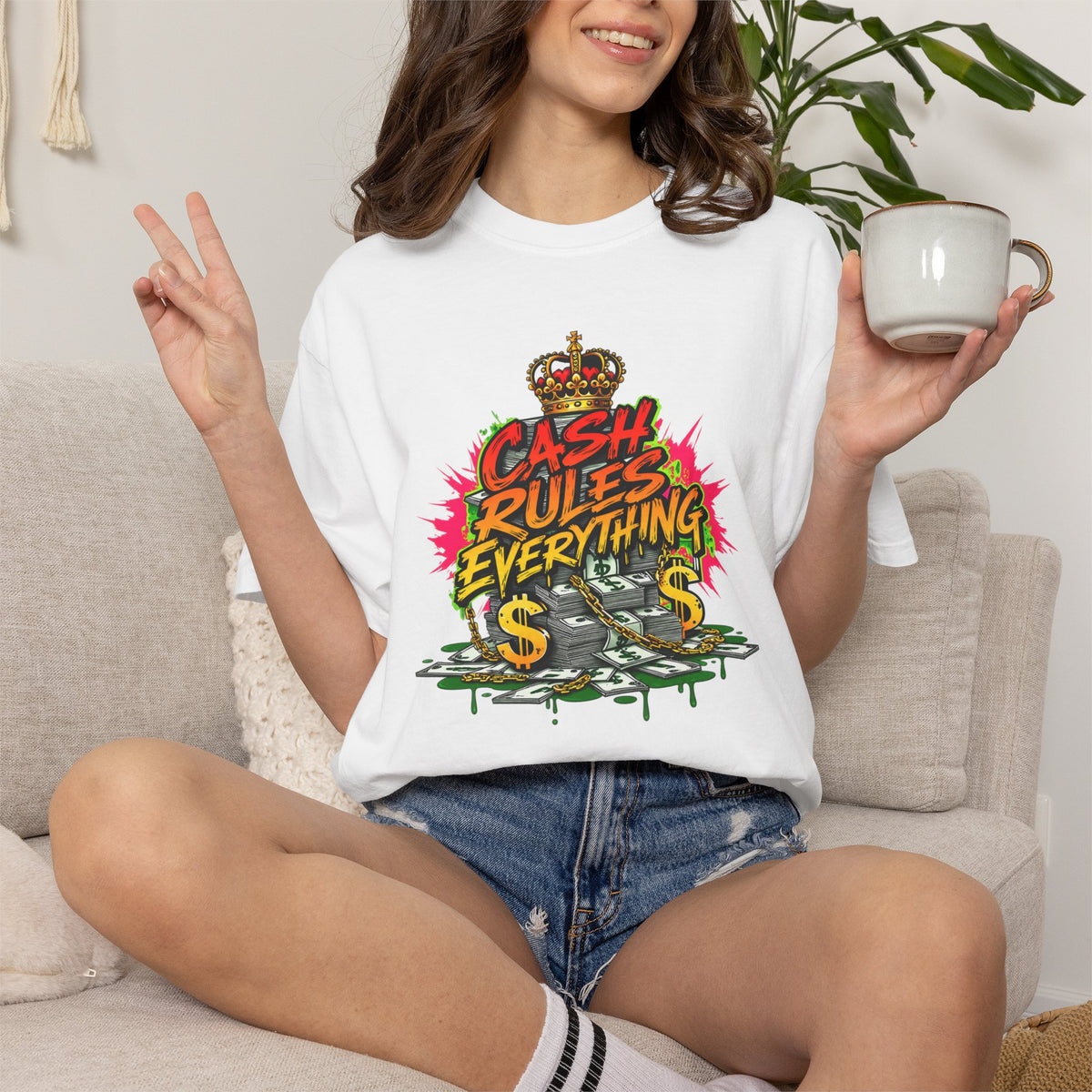 Cash Rules Everything Around Me T-shirt | Streetwear Money Graphic Tee