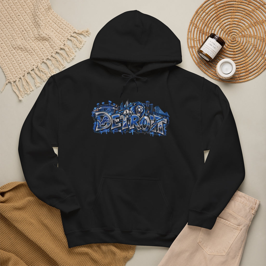 Detroit Graffiti Style Hoodie | City Skyline Street Art Pullover