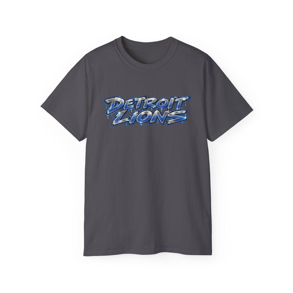 Detroit and Green Bay Rivalry Graphic Tee | Lion Ripping Green Bay Logo Back