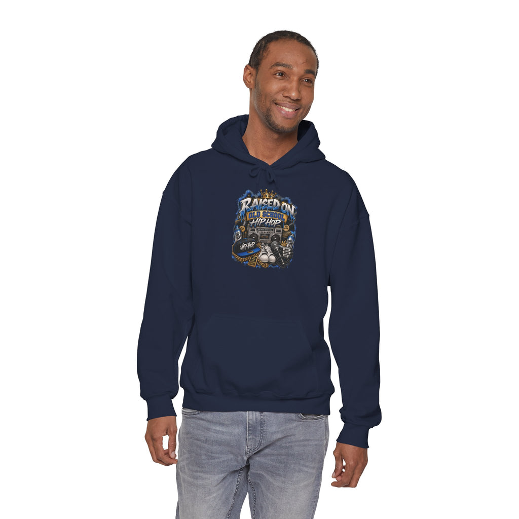 Raised On hip hop Hoodie | Vintage Guitar Skull Band Design