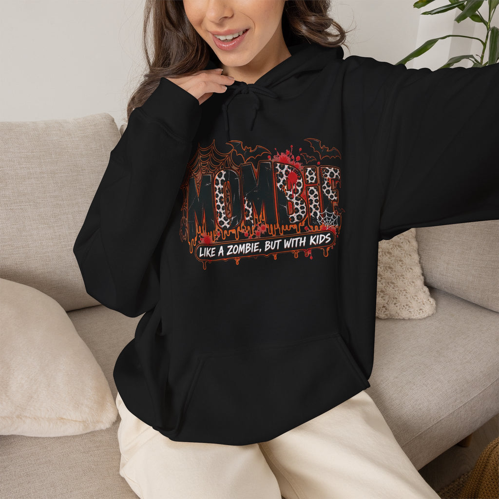 Mama Halloween Hoodie | spiderweb bats leopard print, spooky family mom sweatshirt