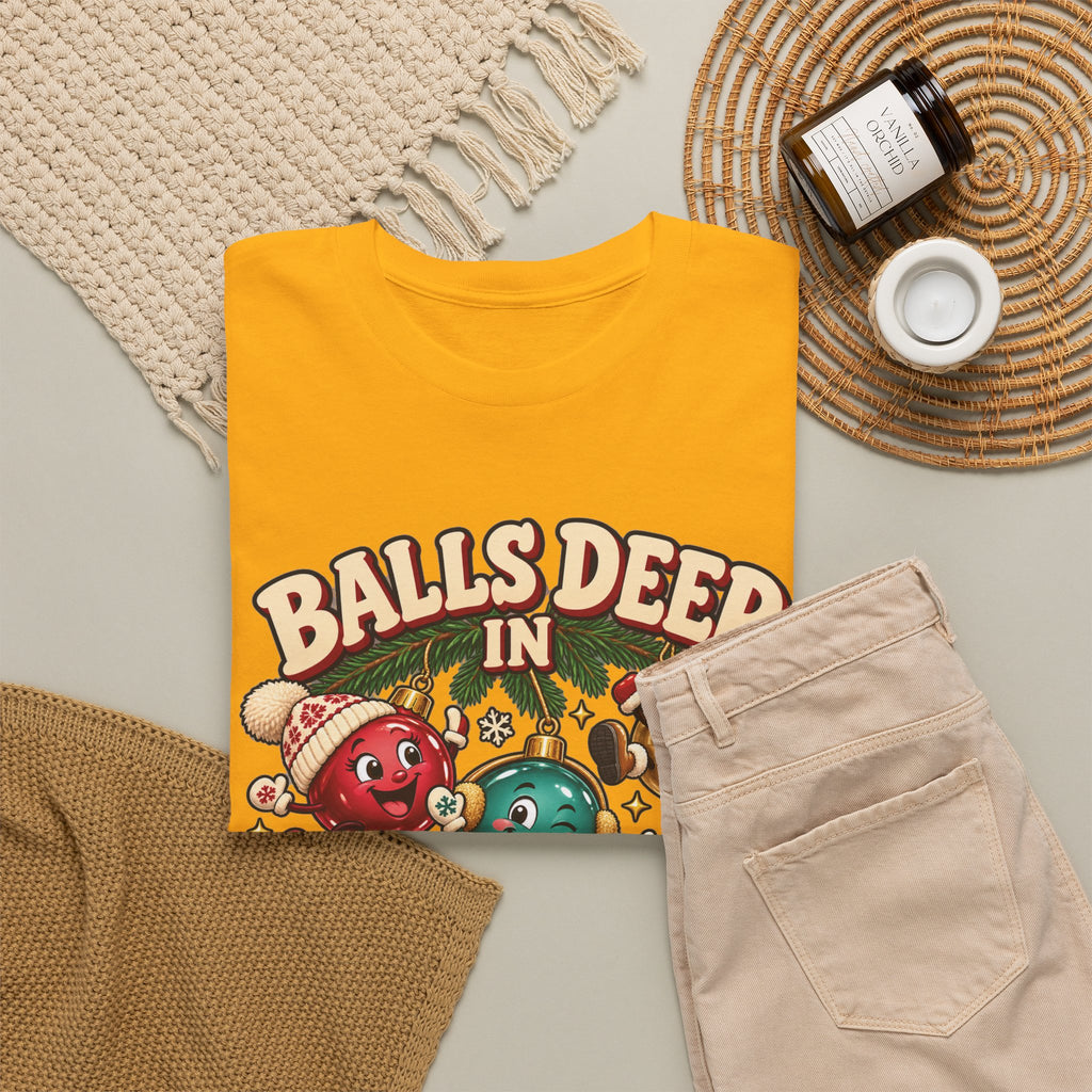 Balls Deep in Christmas Spirit Graphic Tee