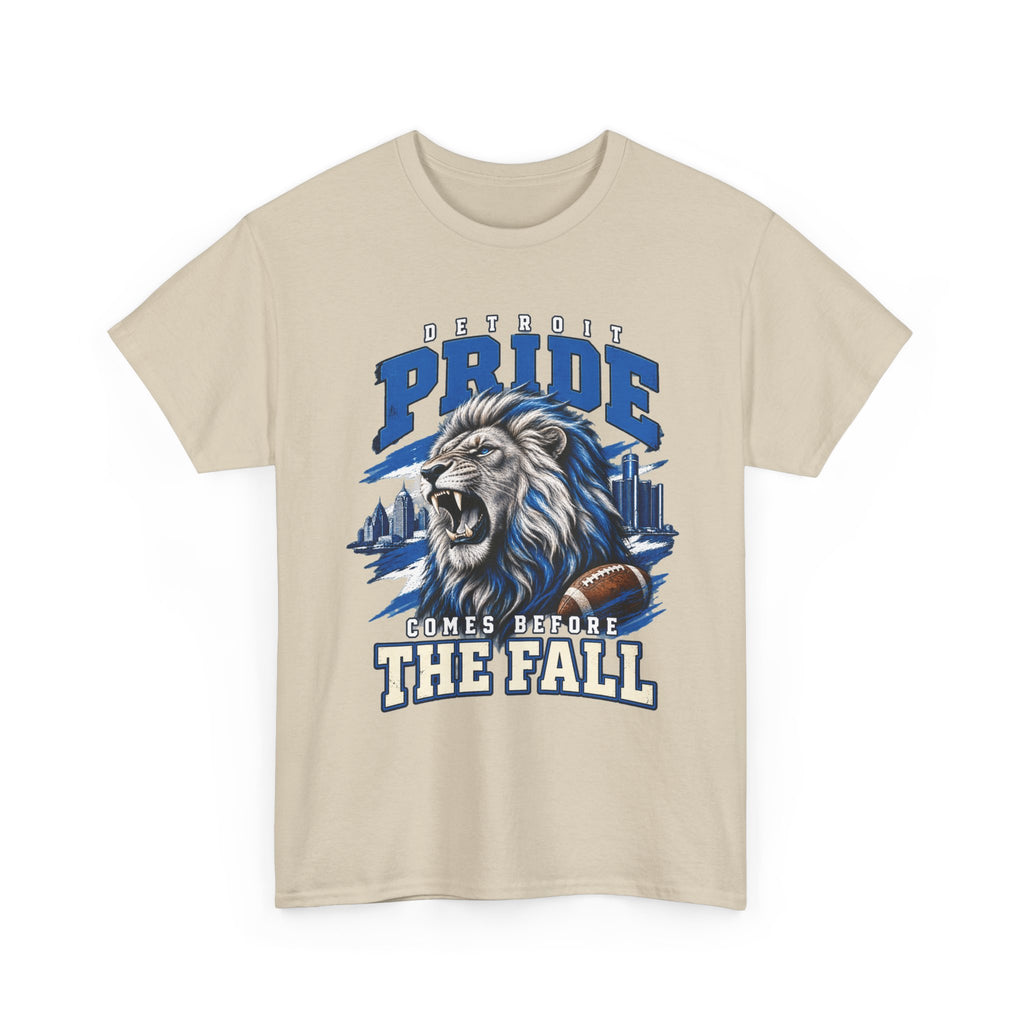 Detroit Pride Comes Before the Fall Lion Graphic T-Shirt