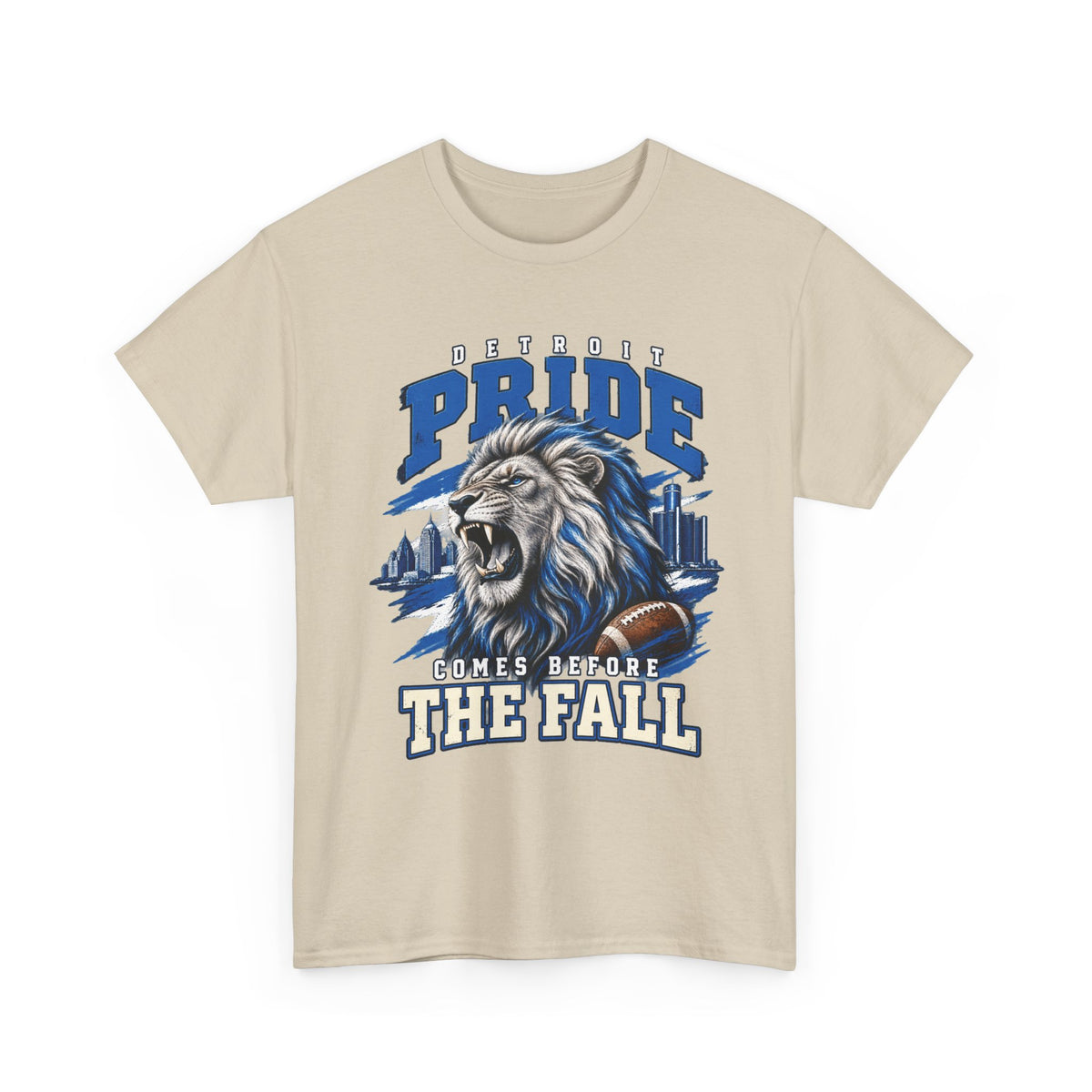 Detroit Pride Comes Before the Fall Lion Graphic T-Shirt
