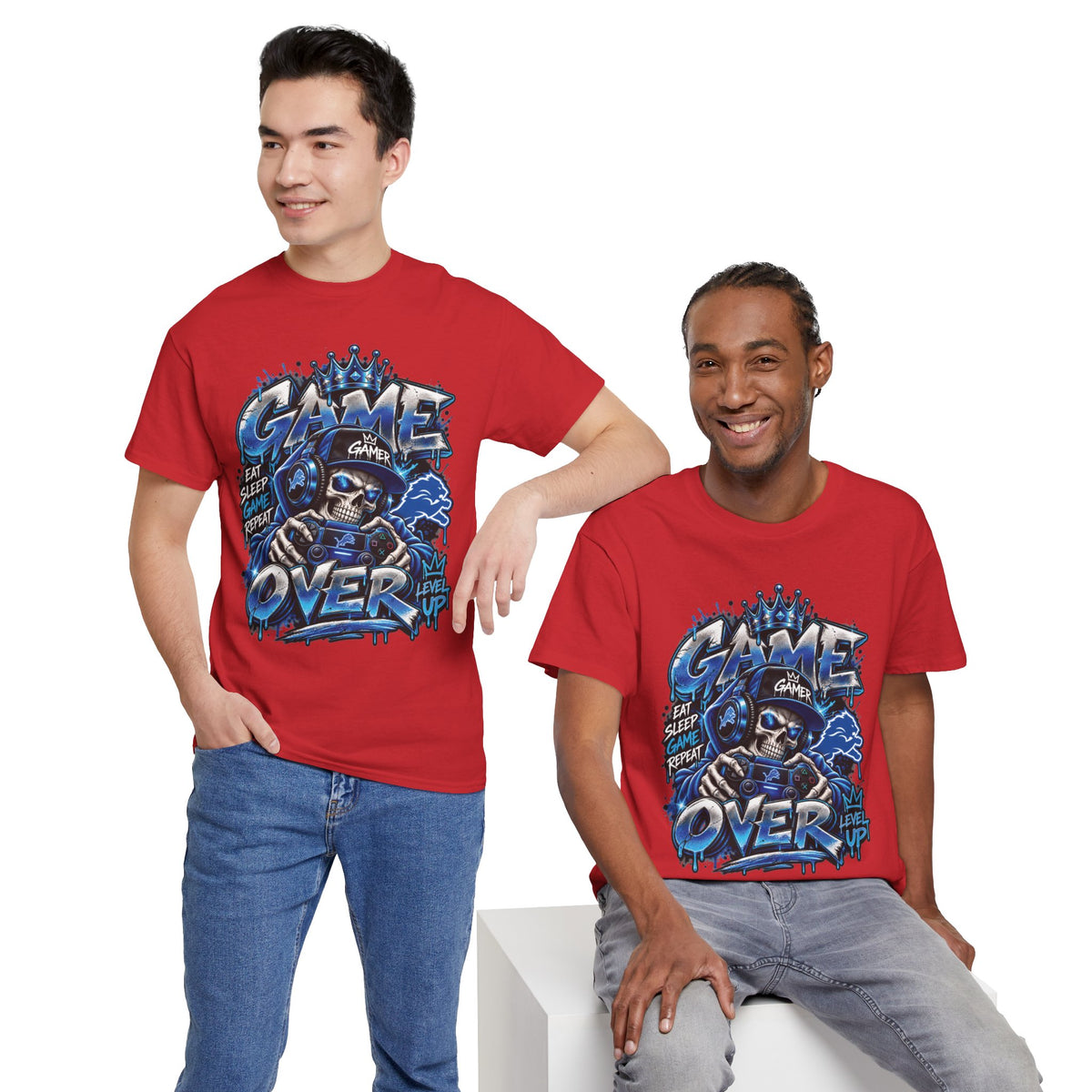Game Over Skull Gamer Tee | Video Game Controller Graphic Shirt