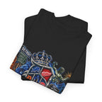 Detroit Skyline Collage T-Shirt | Motor City Landmarks, Vintage Neon Design