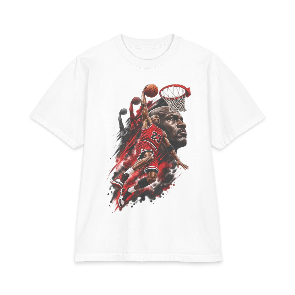 Basketball Icon portrait T-Shirt | Slam Dunk collage, jersey number 23