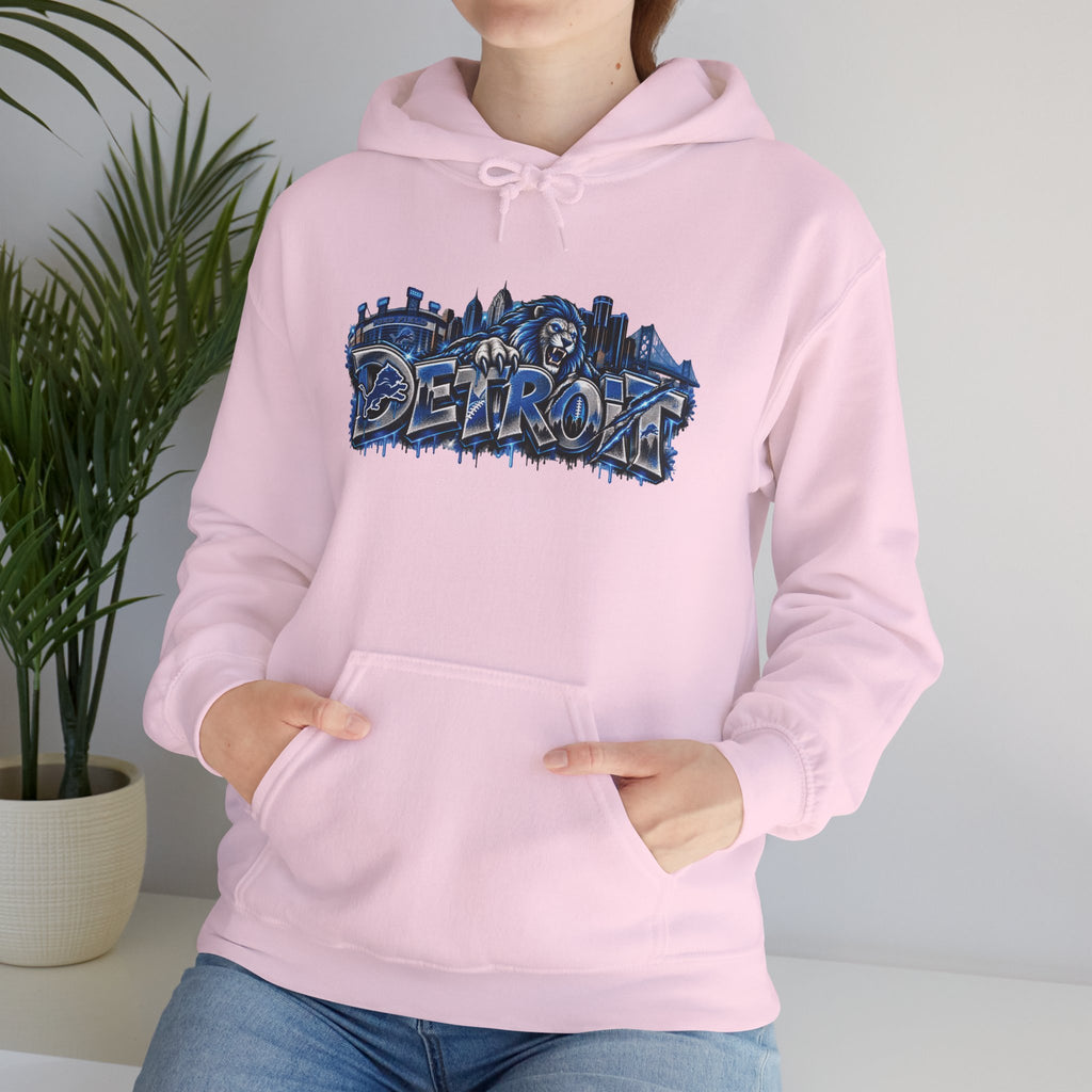 Detroit Graffiti Style Hoodie | City Skyline Street Art Pullover