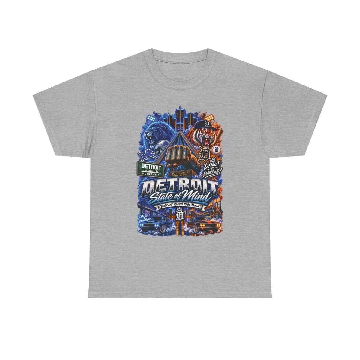 Detroit State of Mind T-Shirt | City Skyline, Motor City Collage