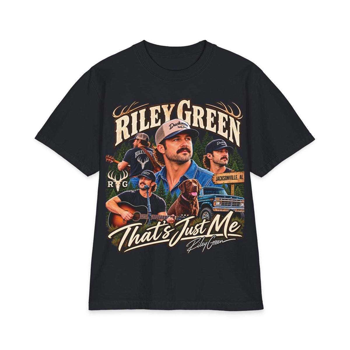 Riley Green Collage That's Just Me T-Shirt | Country Music Tee