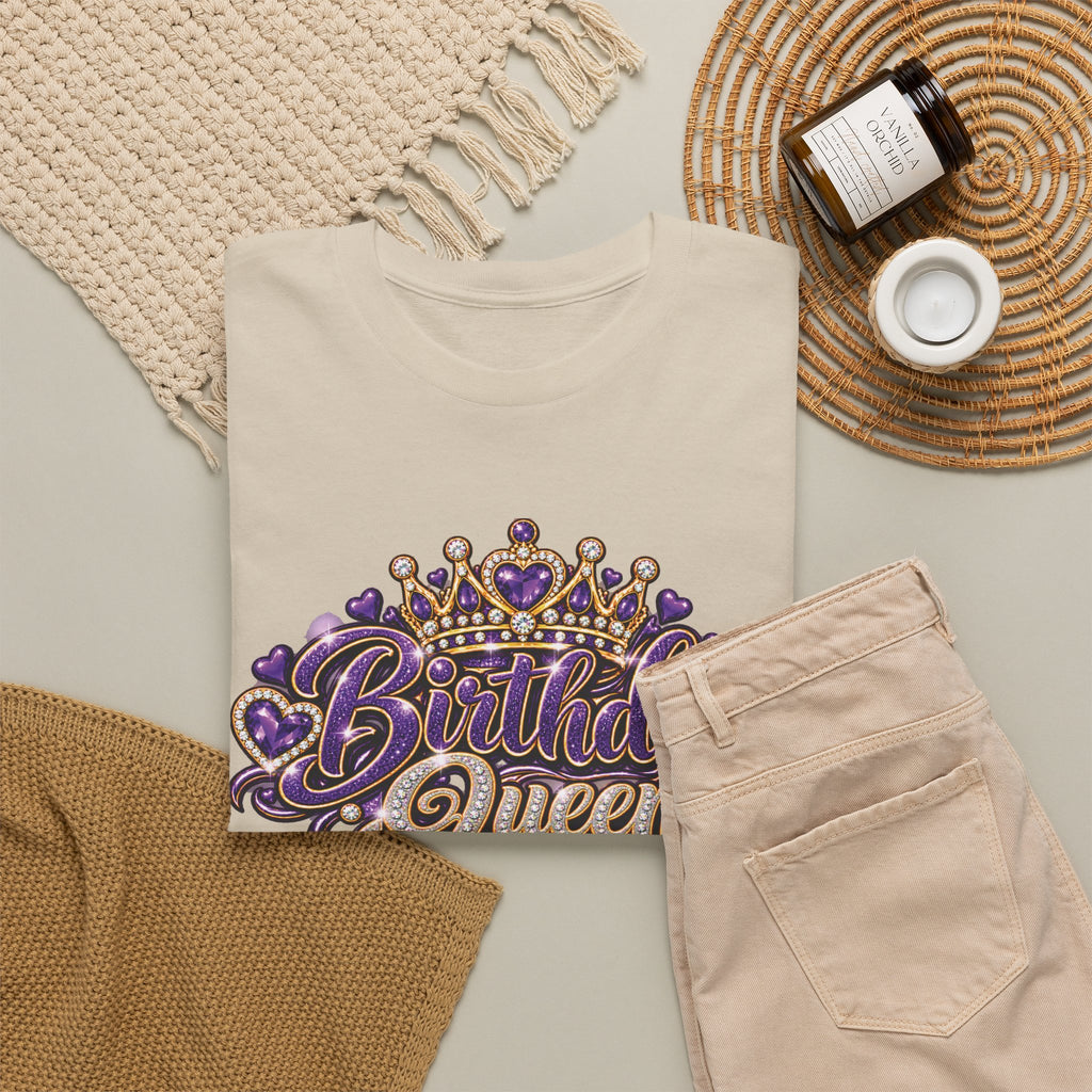 Birthday Purple Queen Graphic T-Shirt