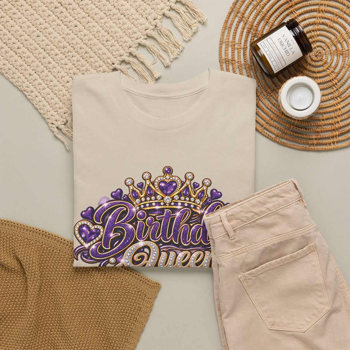 Birthday Purple Queen Graphic T-Shirt