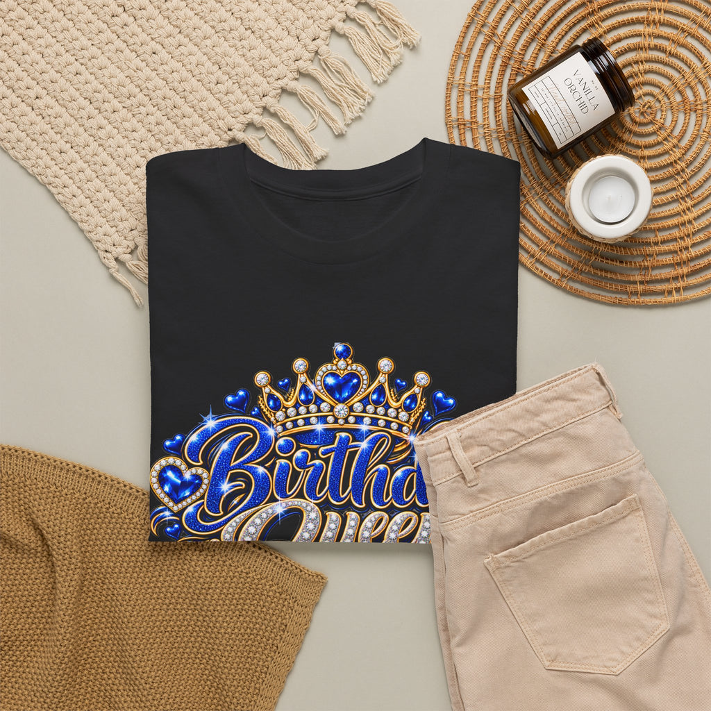 Birthday Blue Queen Crown Graphic Tee
