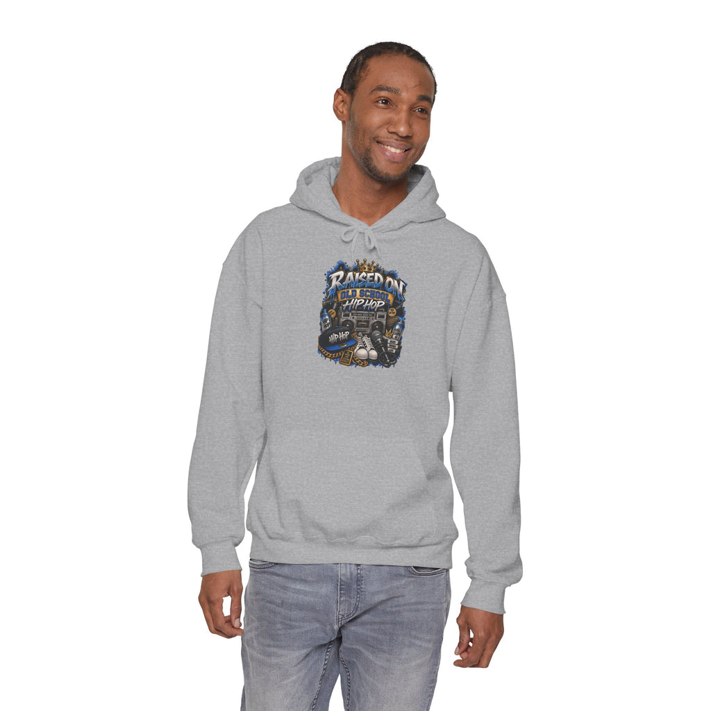 Raised On hip hop Hoodie | Vintage Guitar Skull Band Design