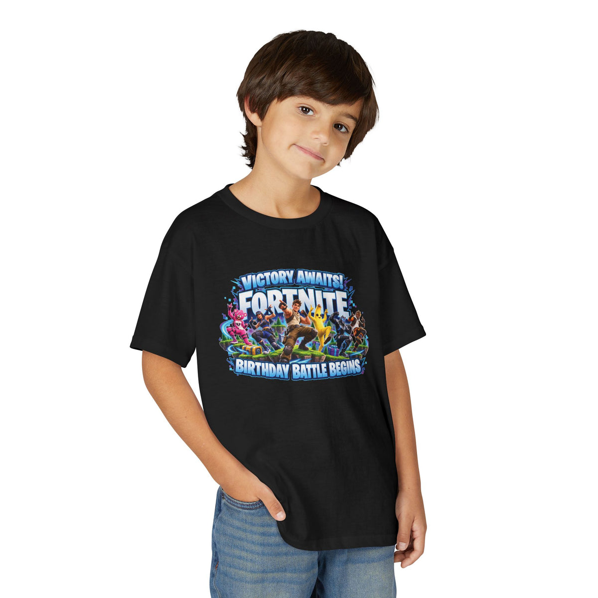 Fortnite Victory Awaits Birthday Battle Youth T-Shirt