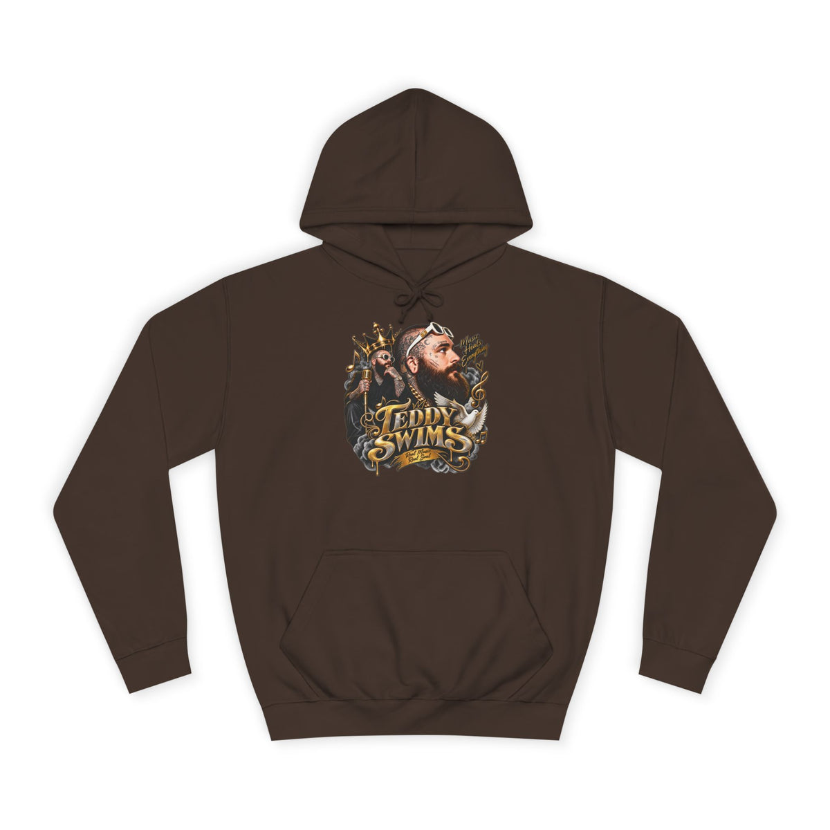 Teddy Swims Portrait Hoodie | Retro Floral Music Artist Logo