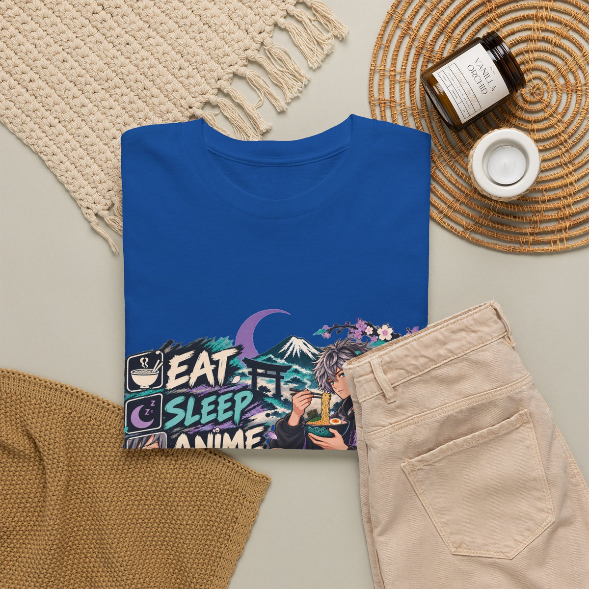 Eat Sleep Anime Gaming Repeat Video Game Graphic T-Shirt