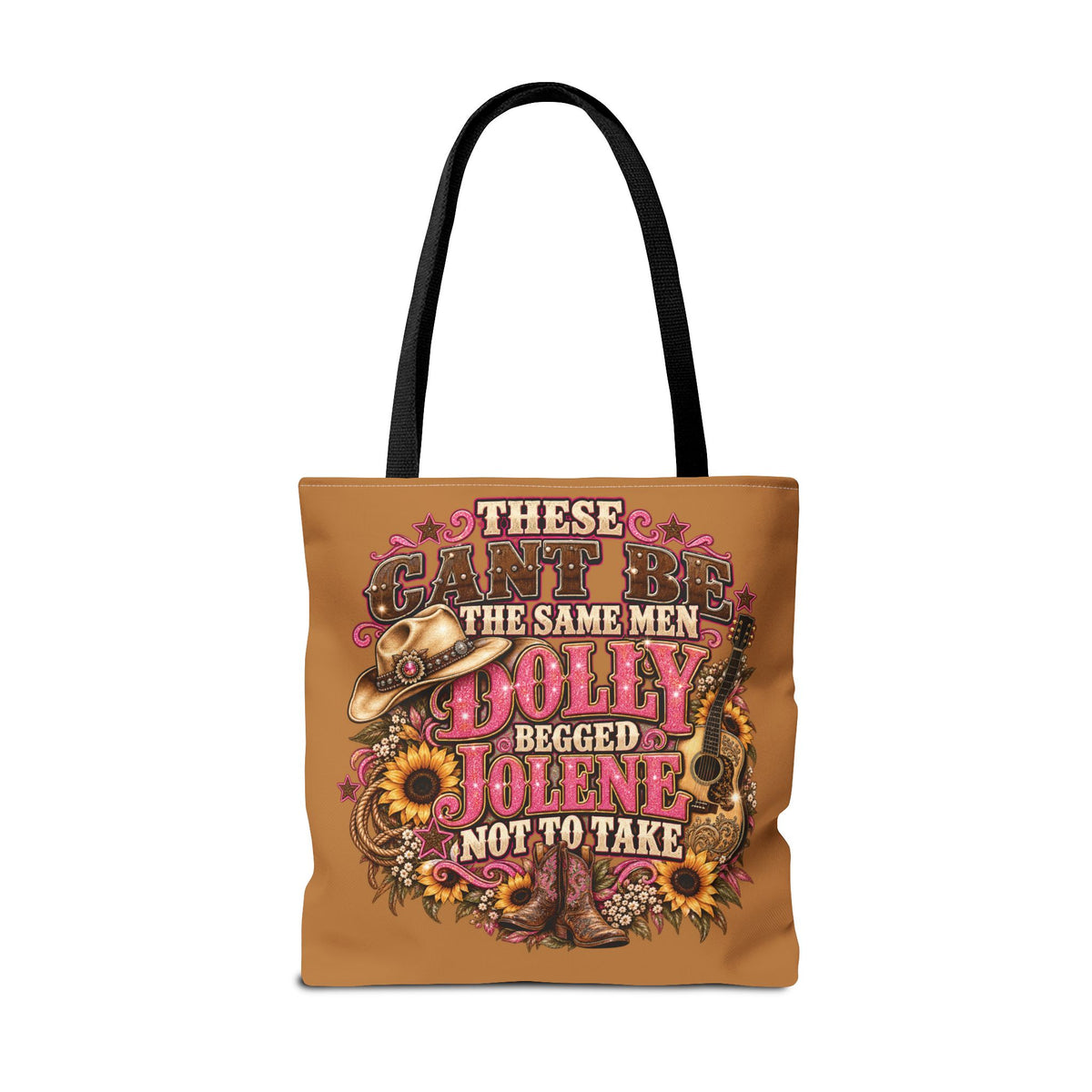 Dolly Parton portrait tote bag | 'I Will Always Love You' music lyric design
