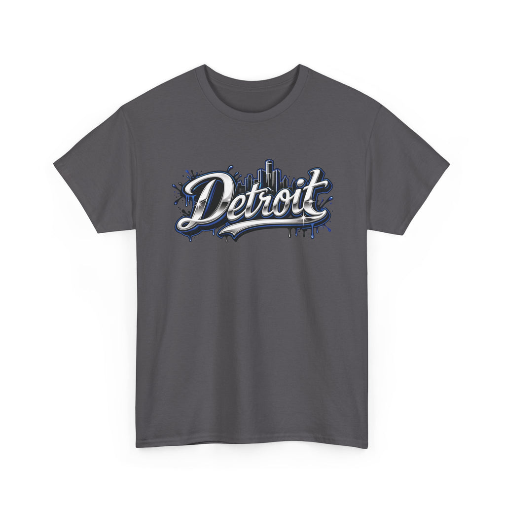 Detroit Script Tee | 313 Drip Skyline T-Shirt