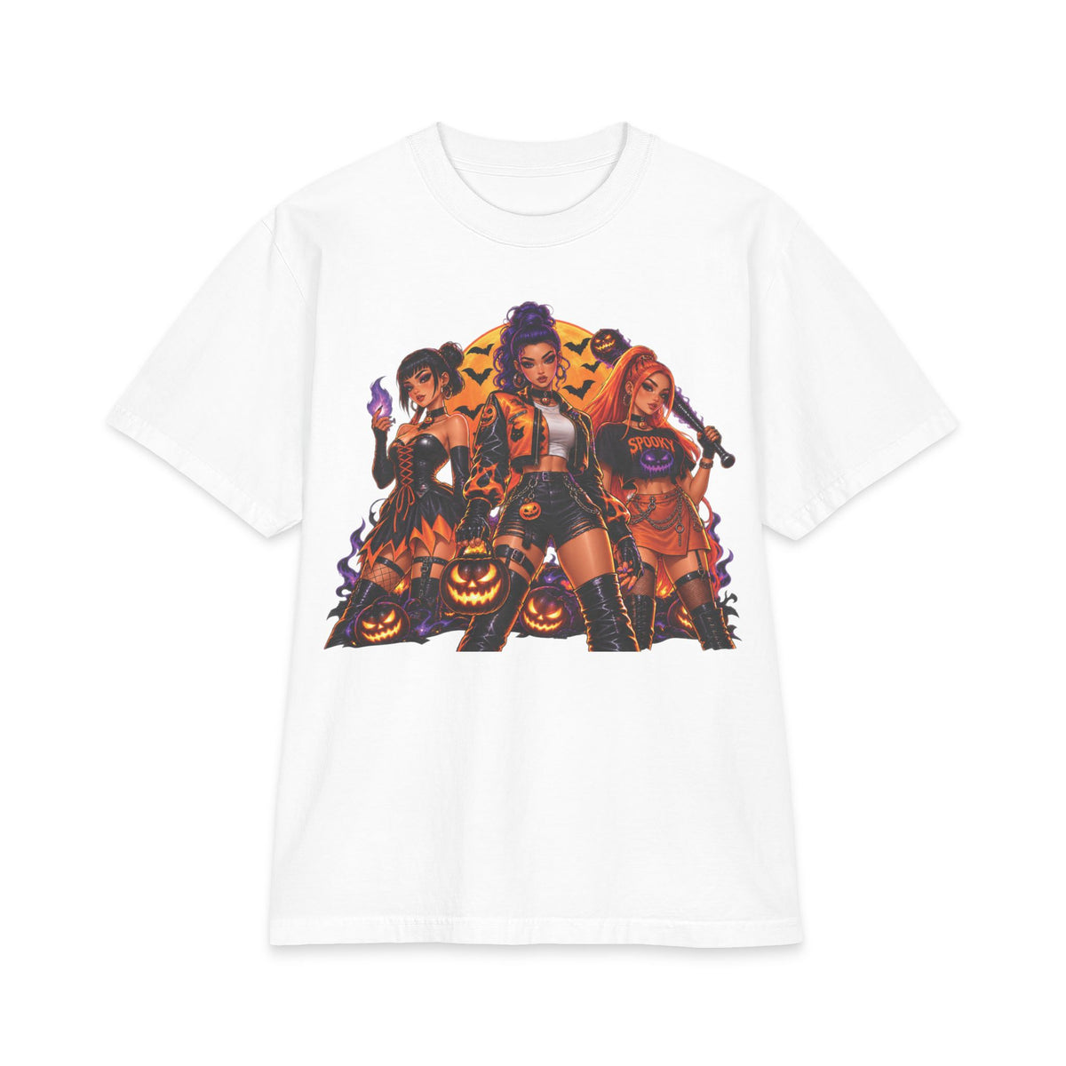 Halloween Witch Squad T-Shirt | Spooky Pumpkin Girls Graphic Tee