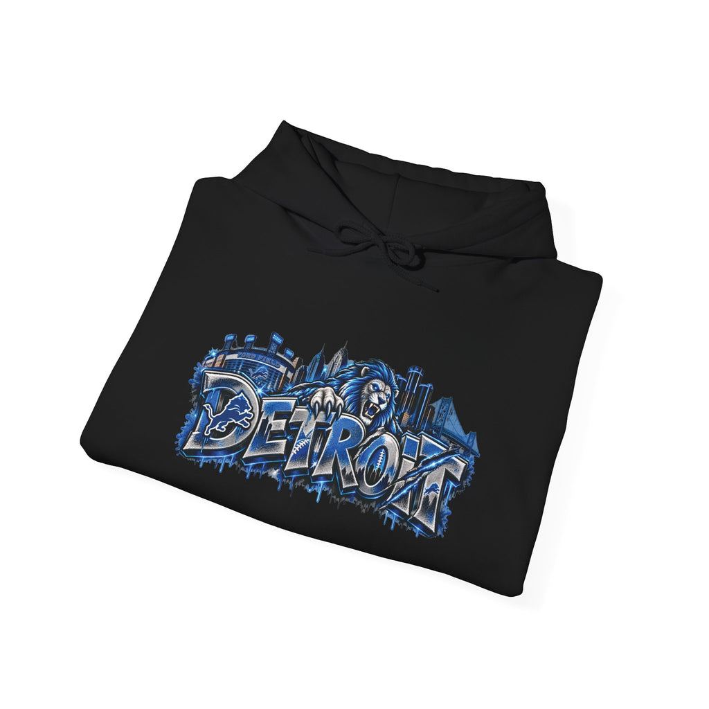 Detroit Graffiti Style Hoodie | City Skyline Street Art Pullover