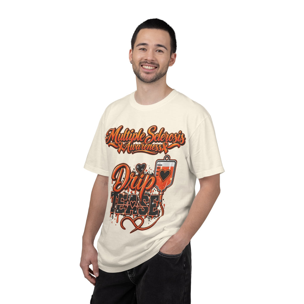 Multiple Sclerosis Awareness Drip Tees Shirt | IV Bag Heart Design