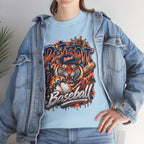Detroit Tigers Tiger Baseball Tee | Vintage Mascot Detroit Baseball Shirt